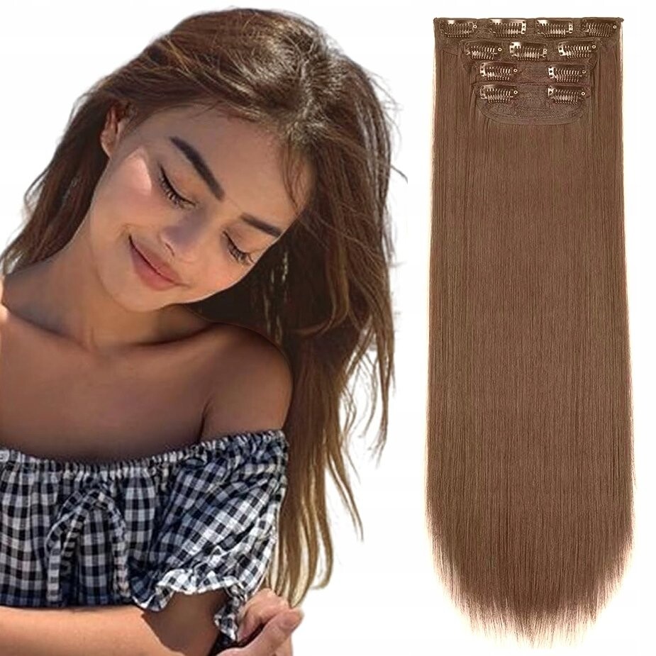 Светло-коричневые волосы на клипсах № 4-30 Mawe
Светло-коричневые волосы на клипсах № 4-30 Mawe