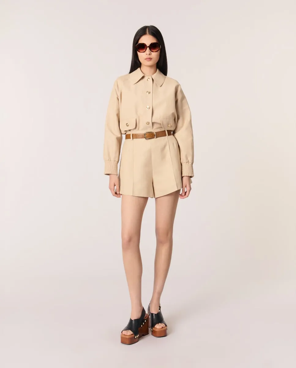 Женские плиссированные шорты с боковыми карманами Maje, бежевый
Женские плиссированные шорты с боковыми карманами Maje, бежевый