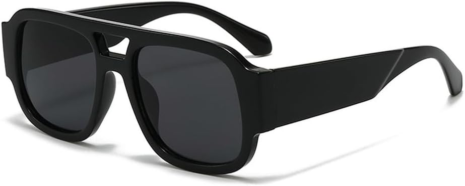 Модные женские солнцезащитные очки с двойной перемычкой, квадратной формы, конфетного цвета, в стиле ретро, с широкими дужками. Мужские солнцезащитные очки с защитой от УФ-излучения UV400 HYYZZC, Black Black
Модные женские солнцезащитные очки с двойной перемычкой, квадратной формы, конфетного цвета, в стиле ретро, с широкими дужками. Мужские солнцезащитные очки с защитой от УФ-излучения UV400 HYYZZC, Black Black