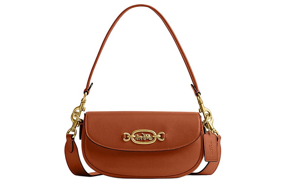 COACH Кожаная седельная сумка Харли женская коричневая
COACH Кожаная седельная сумка Харли женская коричневая