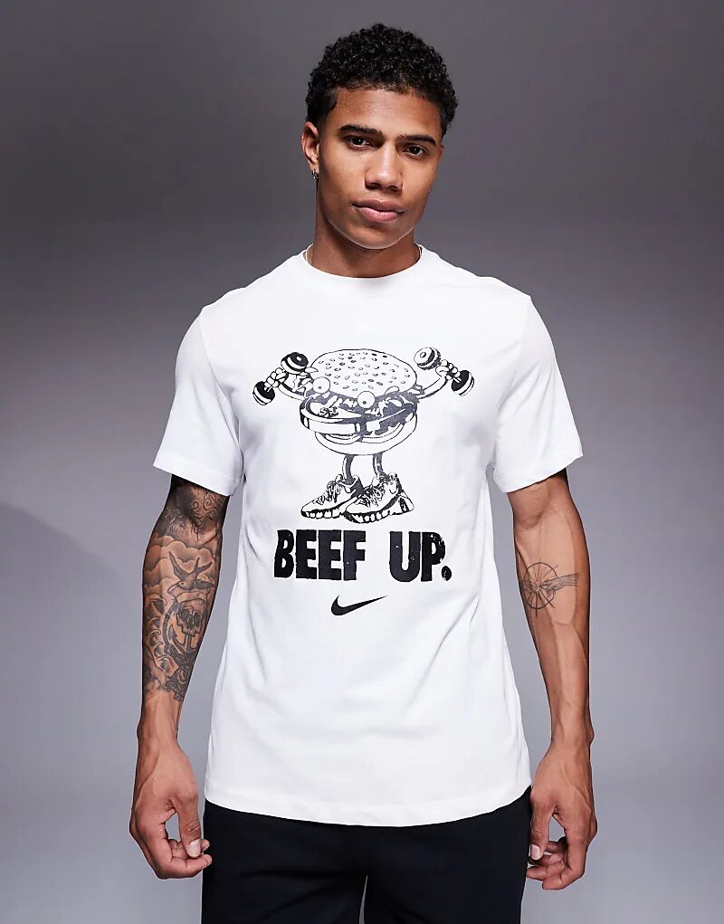 Футболка Nike Training Dri-FIT с графикой белого цвета 
Футболка Nike Training Dri-FIT с графикой белого цвета