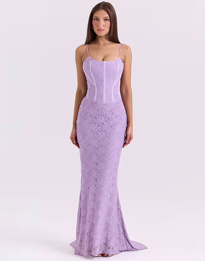 Длинное платье-корсет из кружева House of CB Antonina цвета орхидеи
Длинное платье-корсет из кружева House of CB Antonina цвета орхидеи
