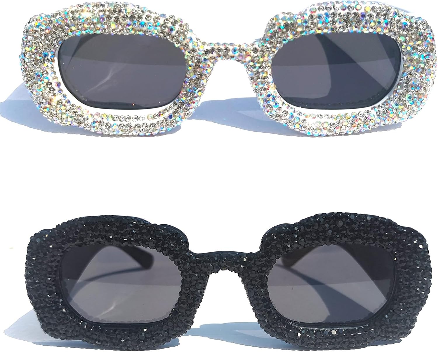 Willochra Модные квадратные солнцезащитные очки со стразами для женщин, блестящие, модные, с кристаллами, для вечеринок, сверкающие, с бриллиантами, женские, 2pcs-black&white
Willochra Модные квадратные солнцезащитные очки со стразами для женщин, блестящие, модные, с кристаллами, для вечеринок, сверкающие, с бриллиантами, женские, 2pcs-black&white