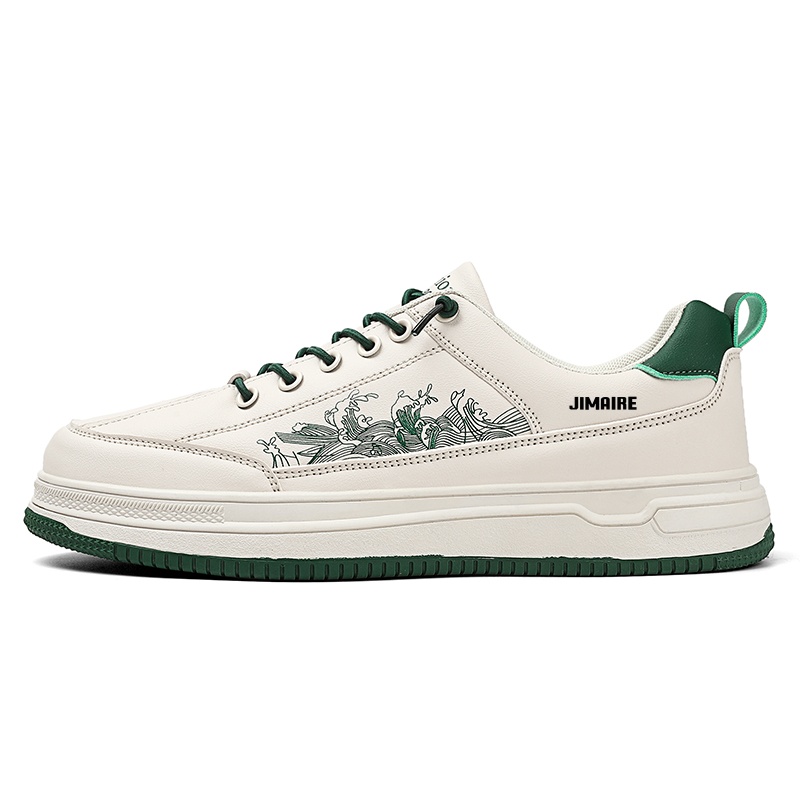 King Jinmai Скользоустойчивые мужские скейтерские кеды низкие бело-зеленые, цвет White Green
King Jinmai Скользоустойчивые мужские скейтерские кеды низкие бело-зеленые, цвет White Green