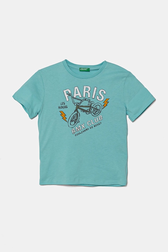 Детская хлопковая футболка United Colors Of Benetton, бирюзовый
Детская хлопковая футболка United Colors Of Benetton, бирюзовый