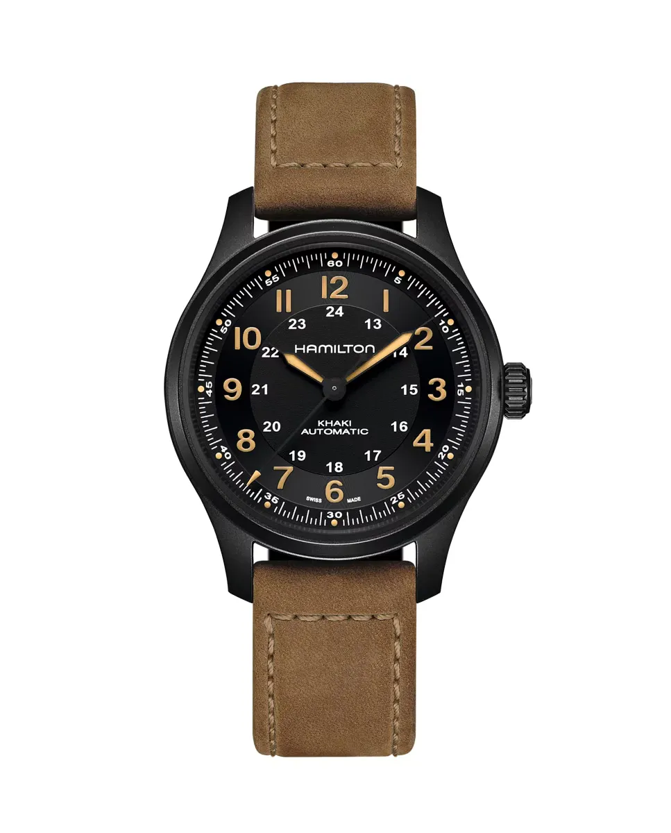 Мужские автоматические часы Khaki Field 42 мм из титана H70665533 с кожаным ремешком Hamilton, коричневый
Мужские автоматические часы Khaki Field 42 мм из титана H70665533 с кожаным ремешком Hamilton, коричневый