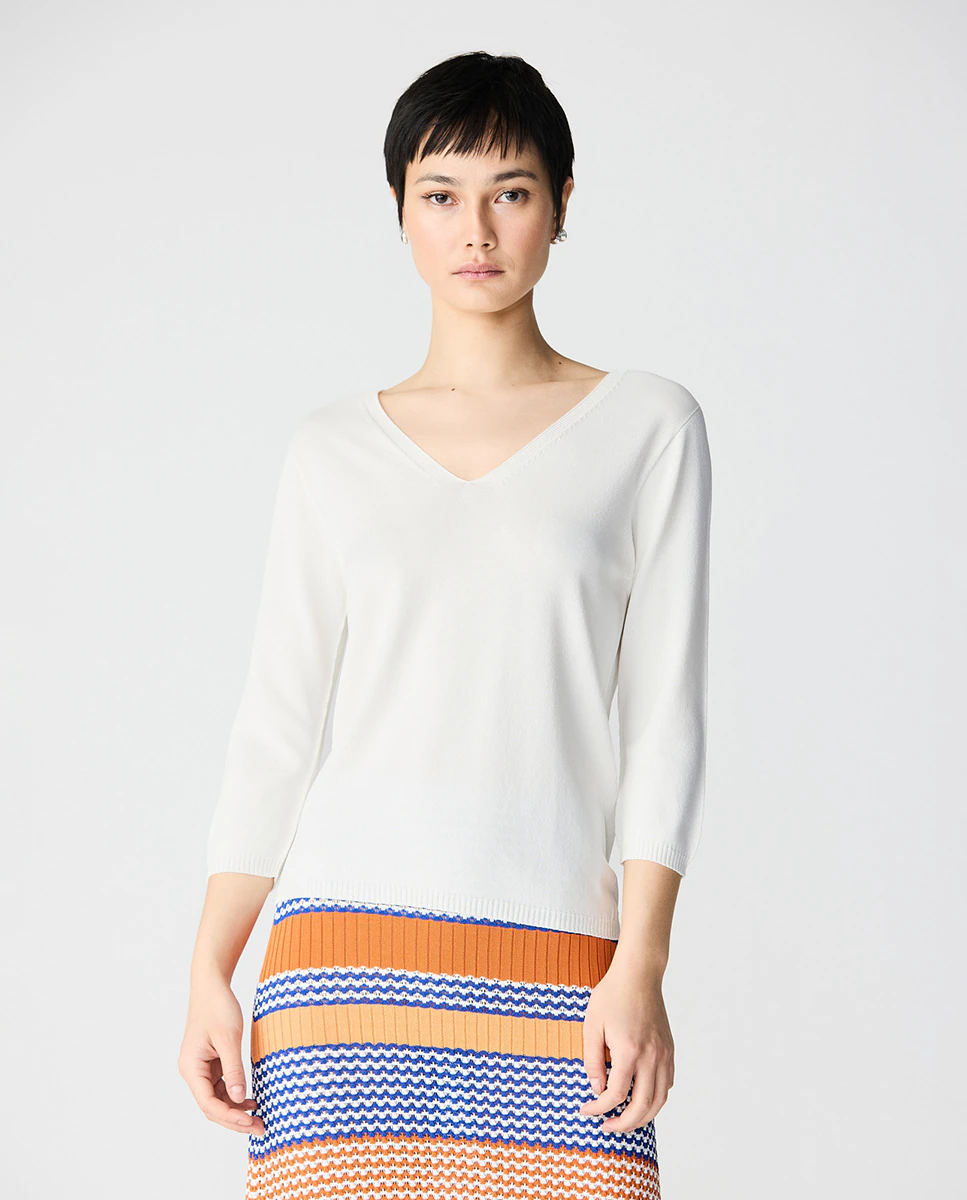 Женский свитер с V-образным вырезом и рукавами 3/4 Escorpion, цвет Crudo
Женский свитер с V-образным вырезом и рукавами 3/4 Escorpion, цвет Crudo