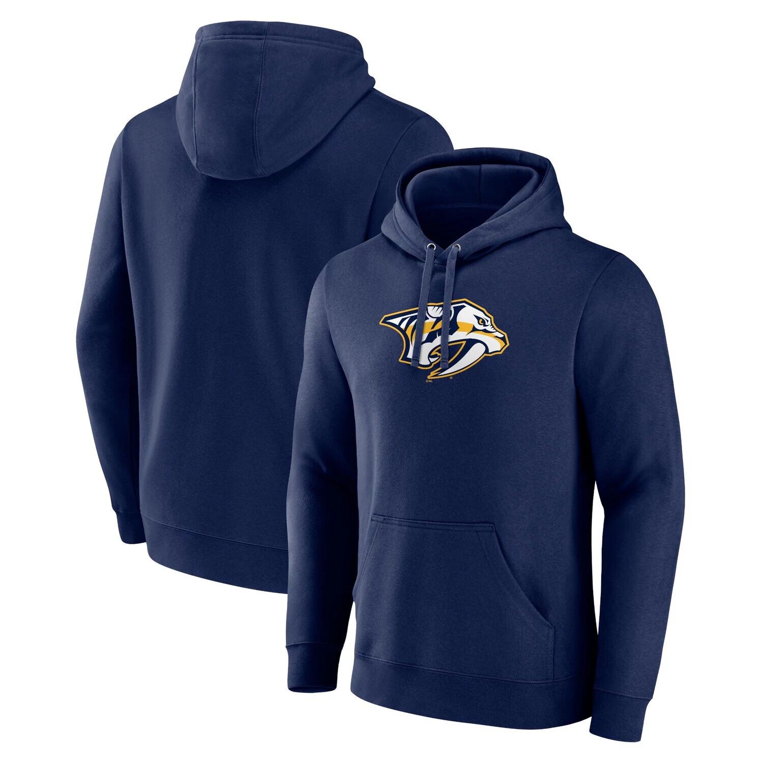 Мужской темно-синий пуловер с капюшоном и логотипом Nashville Predators Primary Fanatics
Мужской темно-синий пуловер с капюшоном и логотипом Nashville Predators Primary Fanatics