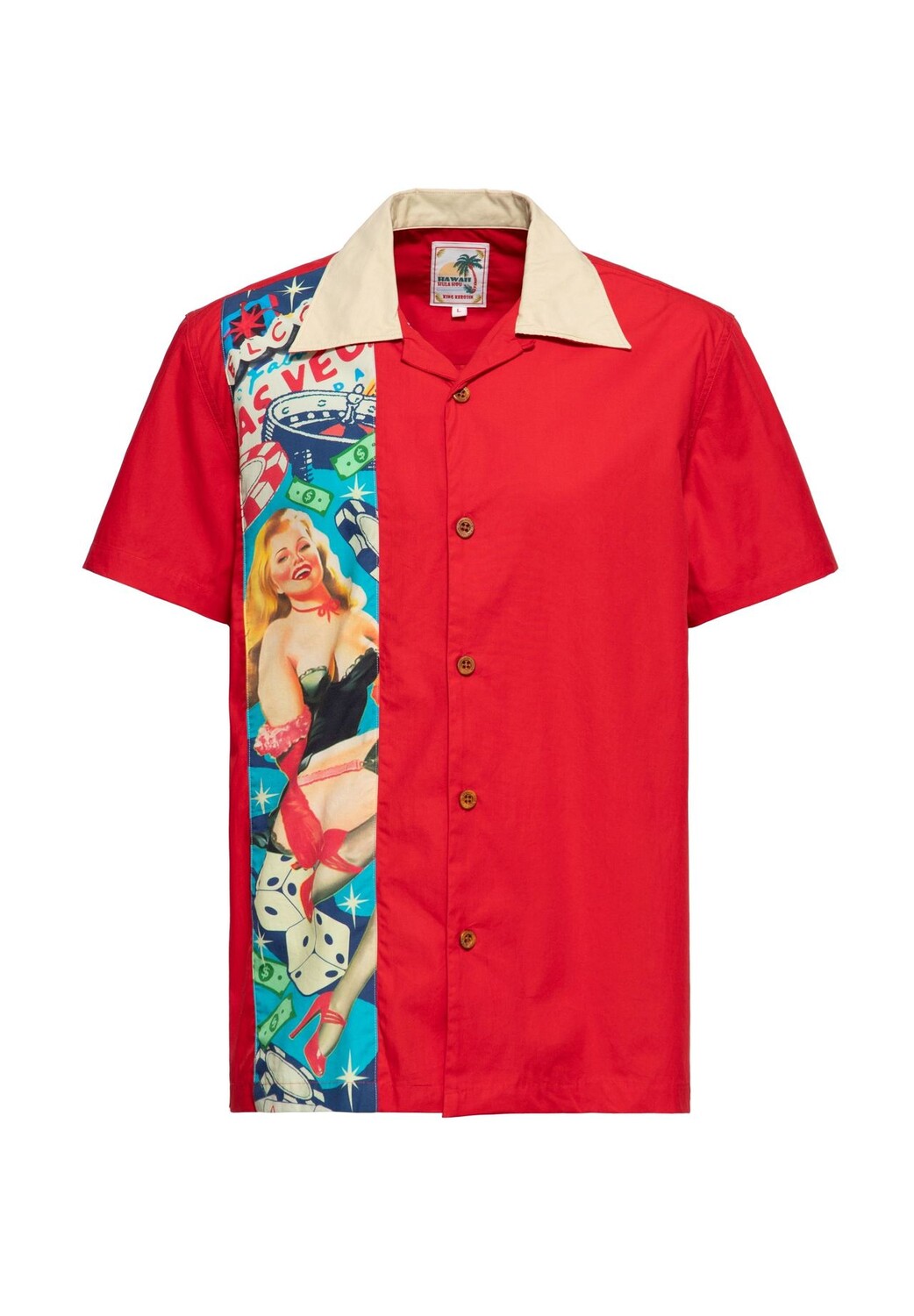 Рубашка с коротким рукавом в винтажном стиле Pin-Up Las Vegas KING KEROSIN, красный
Рубашка с коротким рукавом в винтажном стиле Pin-Up Las Vegas KING KEROSIN, красный