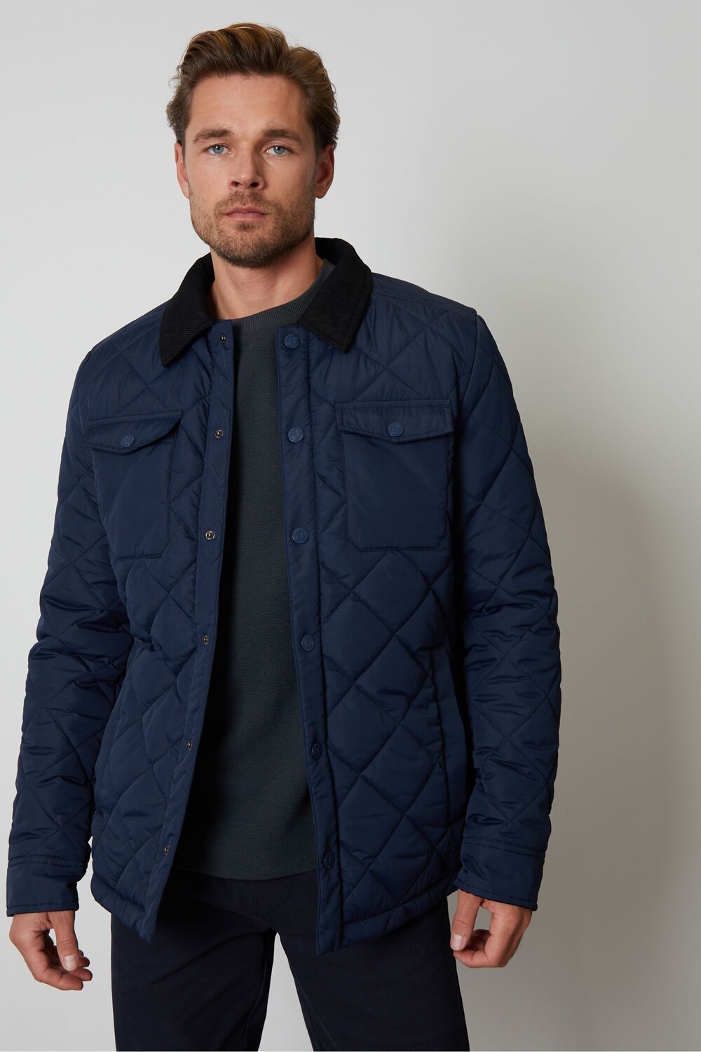 Стеганая дождевик с подкладкой из микрофлиса Threadbare, синий
Стеганая дождевик с подкладкой из микрофлиса Threadbare, синий