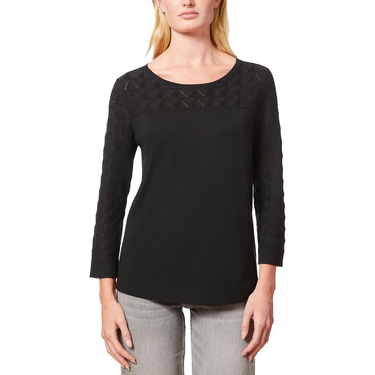 Женский свитер с круглым вырезом из искусственного шелка с люверсами Melissa Paige, угольно-черный
Женский свитер с круглым вырезом из искусственного шелка с люверсами Melissa Paige, угольно-черный