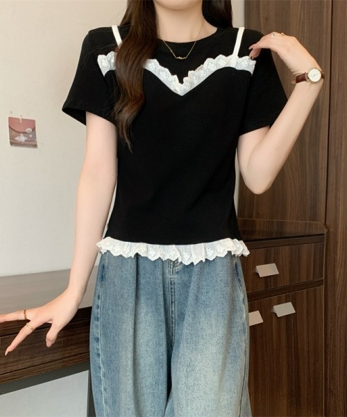 Gossip!ロサンゼルス Топ с кружевной оборкой, многослойный крой, бренд Gossip Los Angeles, черный
Gossip!ロサンゼルス Топ с кружевной оборкой, многослойный крой, бренд Gossip Los Angeles, черный