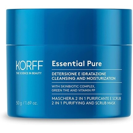 Korff Essential Pure 2 в 1 Очищающая и скрабирующая маска 50 мл
Korff Essential Pure 2 в 1 Очищающая и скрабирующая маска 50 мл
