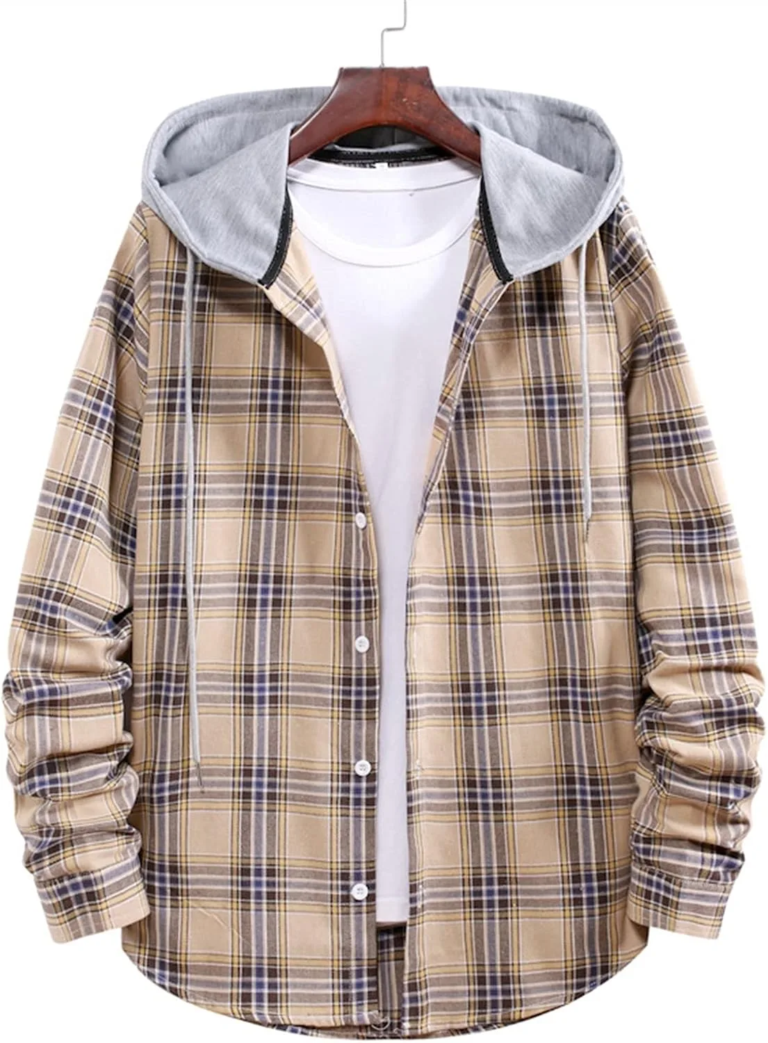 Толстовка для мужчин Cotton Plaid Print Button Up Long Sleeve, цвет Khaki Esdlajks
Толстовка для мужчин Cotton Plaid Print Button Up Long Sleeve, цвет Khaki Esdlajks