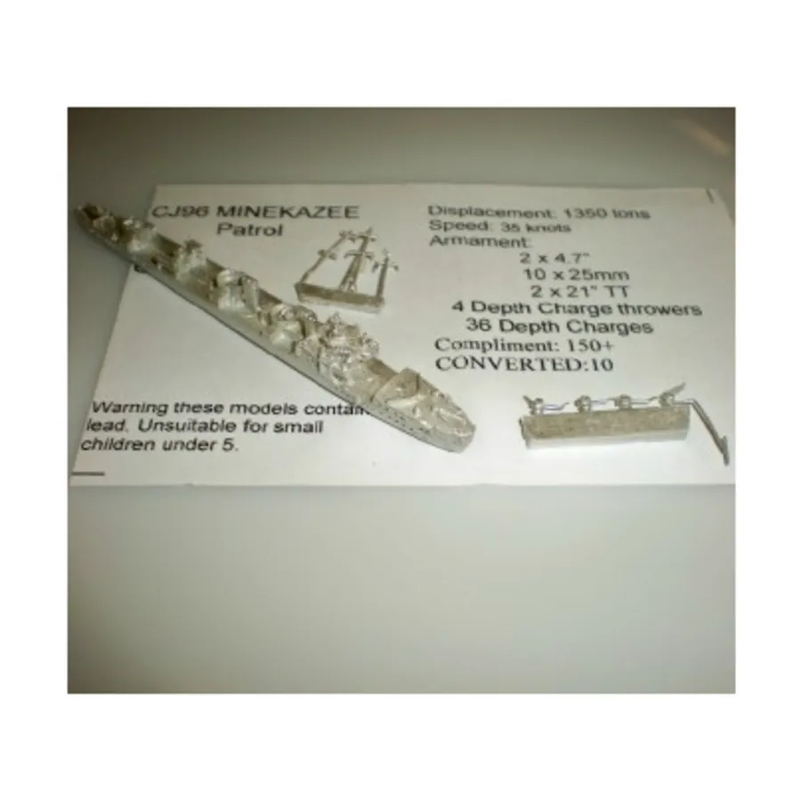 Патрульный корабль Минекази, Figurehead Ships - WWII Coastal Forces - Japanese (1:1250) (Noble Miniatures)
Патрульный корабль Минекази, Figurehead Ships - WWII Coastal Forces - Japanese (1:1250) (Noble Miniatures)