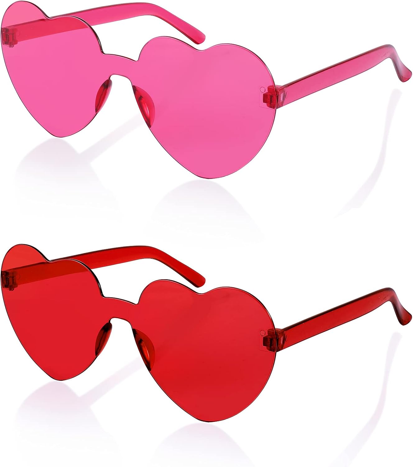 FEISEDY 2 Pack Безободковые солнцезащитные очки в форме сердца, очки для вечеринок, дискотеки, цельные, прозрачные, модные, очки для влюбленных B2826-F2, Red, Rose Red
FEISEDY 2 Pack Безободковые солнцезащитные очки в форме сердца, очки для вечеринок, дискотеки, цельные, прозрачные, модные, очки для влюбленных B2826-F2, Red, Rose Red