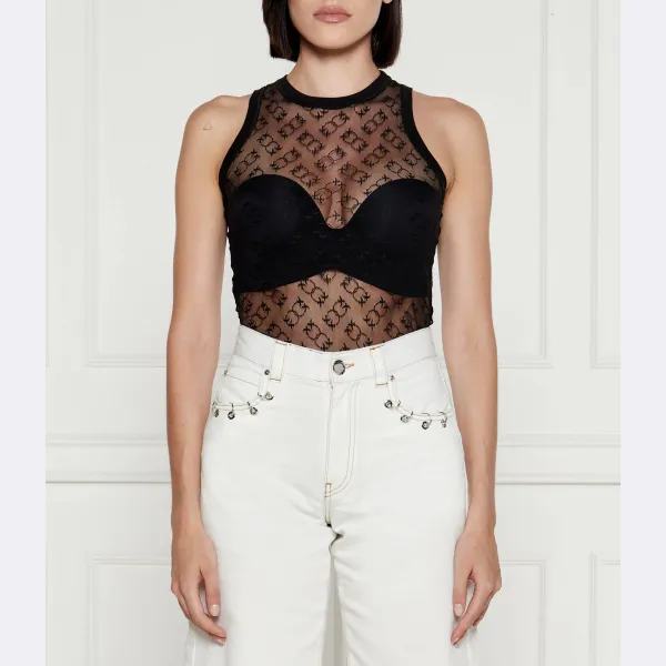 Китайский топ стандартного кроя Pinko, черный
Китайский топ стандартного кроя Pinko, черный