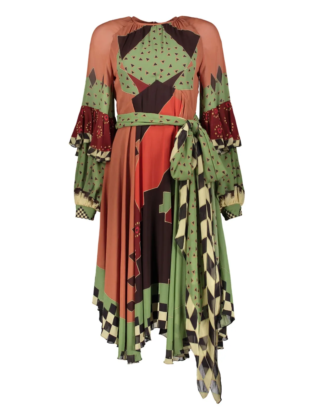 Платье миди в стиле пэчворк с завязкой ETRO, коричневый
Платье миди в стиле пэчворк с завязкой ETRO, коричневый