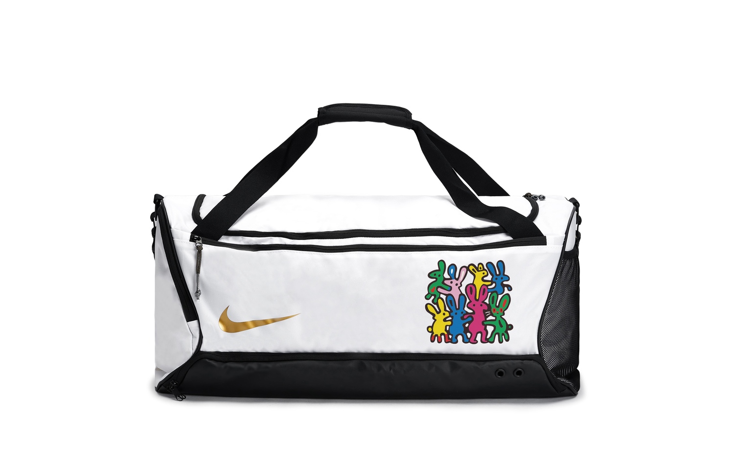 Nike Нейлоновая дорожная сумка для спортзала малого размера унисекс черно-белая, Hugging Rabbit
Nike Нейлоновая дорожная сумка для спортзала малого размера унисекс черно-белая, Hugging Rabbit