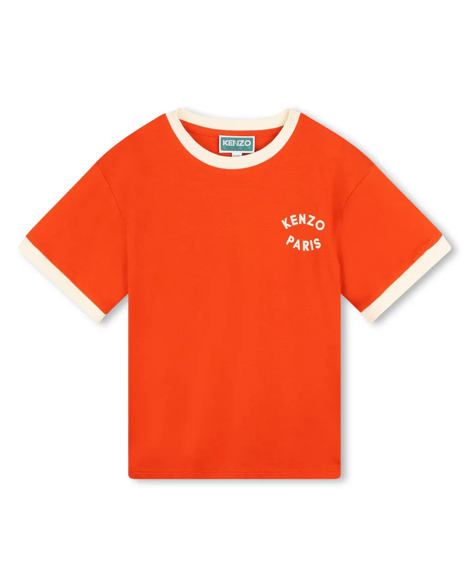 Хлопковая футболка для мальчика с контрастной окантовкой Kenzo Kids, красный
Хлопковая футболка для мальчика с контрастной окантовкой Kenzo Kids, красный