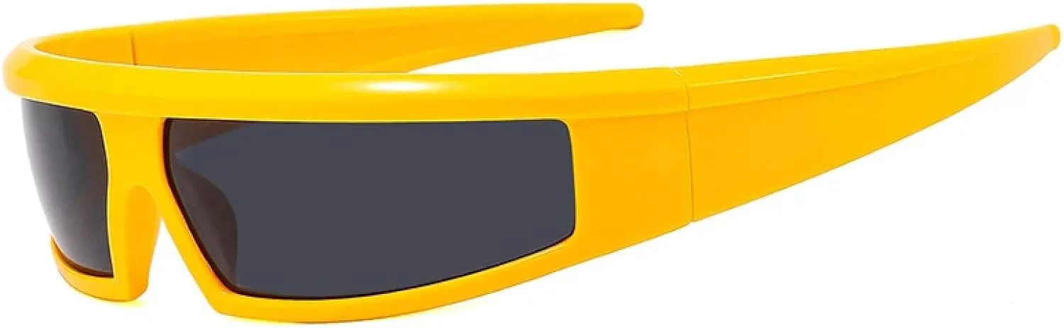 Панк-солнцезащитные очки для женщин, цельные солнцезащитные очки с узкой кромкой, модные мужские солнцезащитные очки для активного отдыха TKKTLLT, Yellow Black
Панк-солнцезащитные очки для женщин, цельные солнцезащитные очки с узкой кромкой, модные мужские солнцезащитные очки для активного отдыха TKKTLLT, Yellow Black