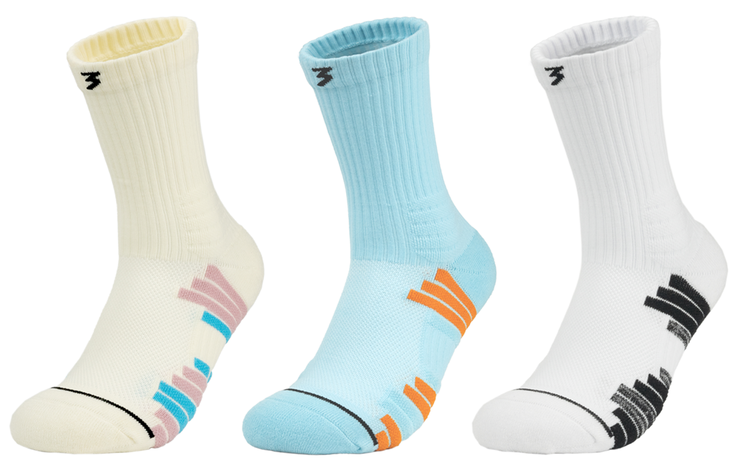 Набор баскетбольных носков Unisex Combo Set 361°, 3 pack (желтый+синий+белый черный)
Набор баскетбольных носков Unisex Combo Set 361°, 3 pack (желтый+синий+белый черный)