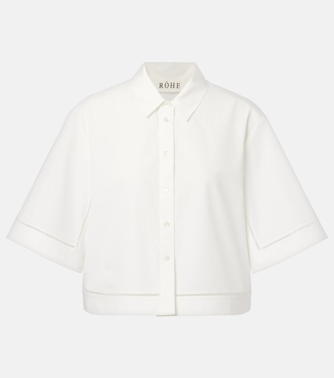 Вышитая рубашка из хлопкового поплина Róhe, Optic White
Вышитая рубашка из хлопкового поплина Róhe, Optic White