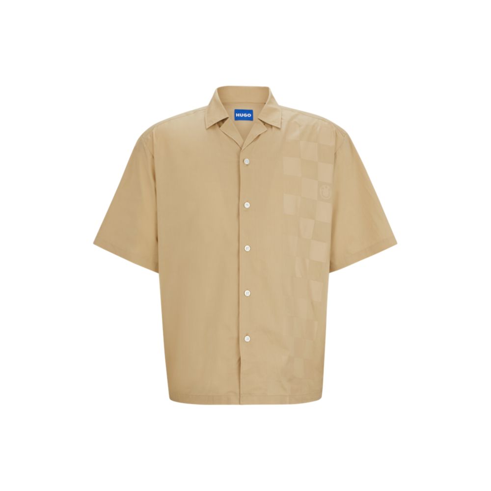 Рубашка свободного кроя с принтом HUGO, бежевый
Рубашка свободного кроя с принтом HUGO, бежевый