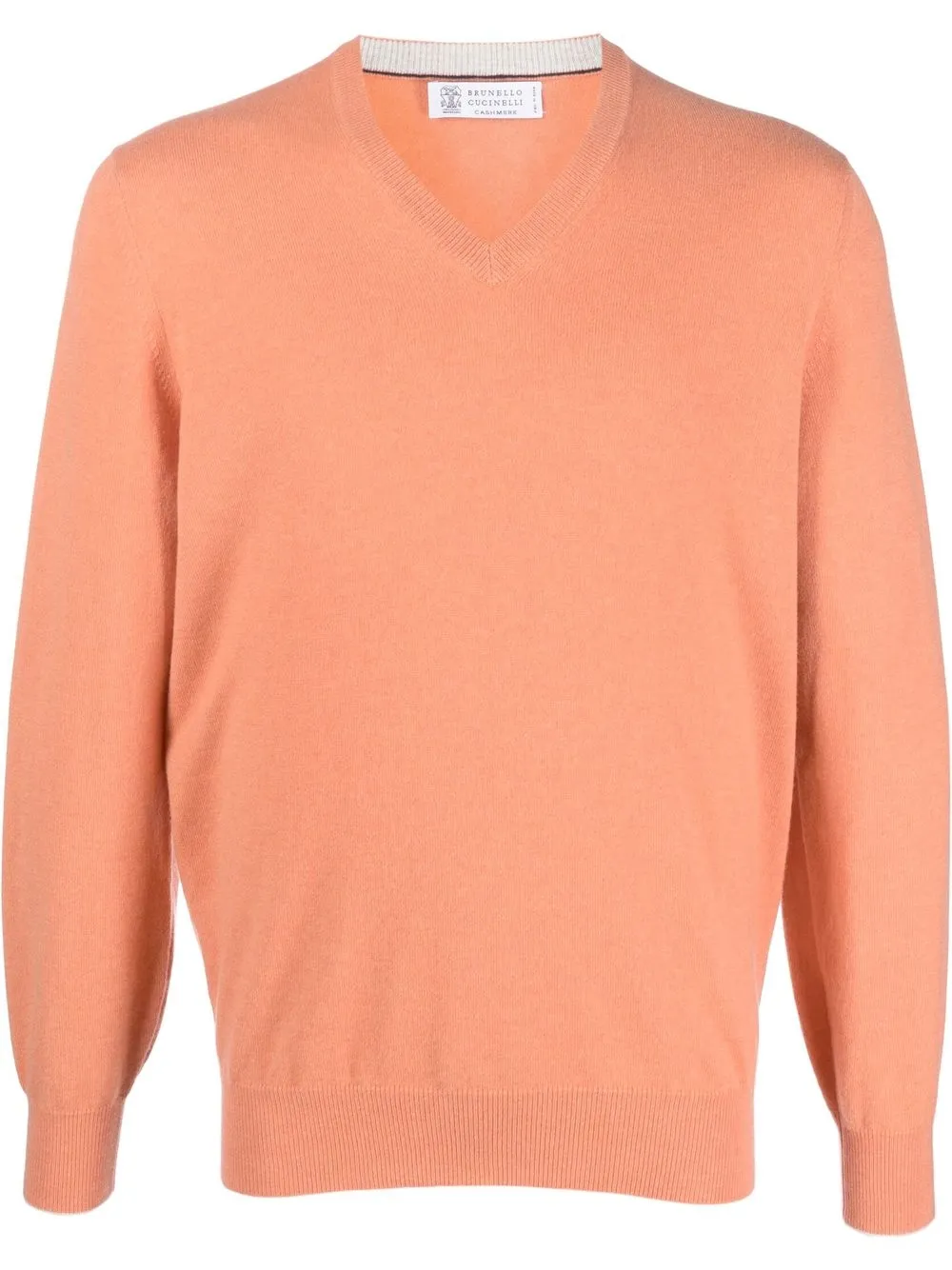 Кашемировый джемпер с V-образным вырезом Brunello Cucinelli, оранжевый
Кашемировый джемпер с V-образным вырезом Brunello Cucinelli, оранжевый