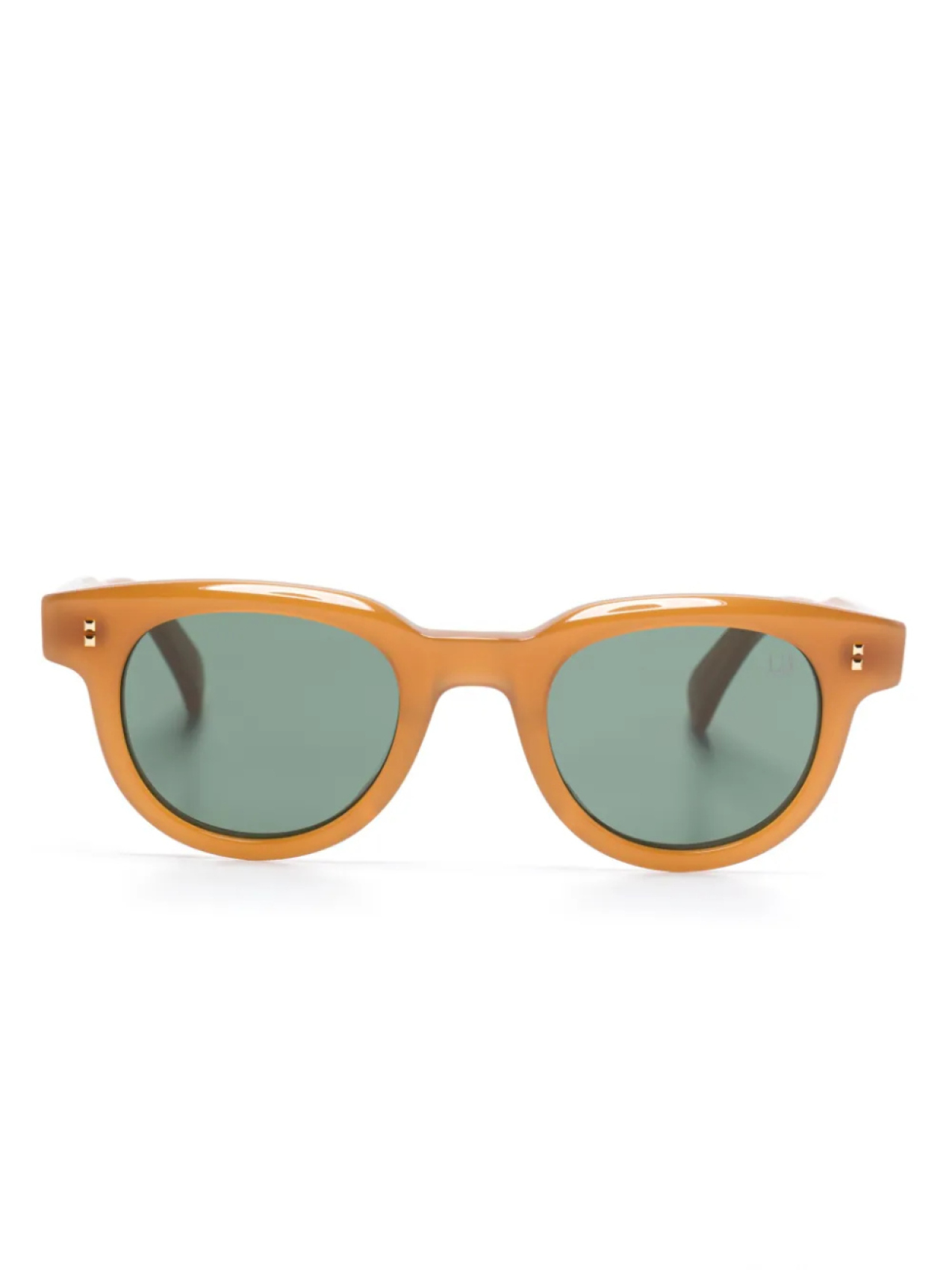 Dunhill солнцезащитные очки в круглой оправе, оранжевый 
Dunhill солнцезащитные очки в круглой оправе, оранжевый