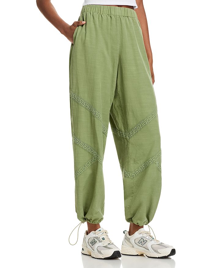 Карго-брюки с кружевными вставками - эксклюзив AQUA, зеленый
Карго-брюки с кружевными вставками - эксклюзив AQUA, зеленый