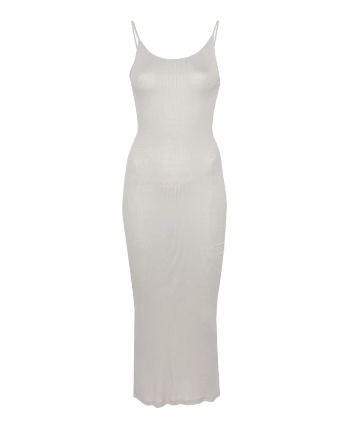 Трикотажное платье в рубчик на бретелях спагетти Majestic Filatures, серый
Трикотажное платье в рубчик на бретелях спагетти Majestic Filatures, серый