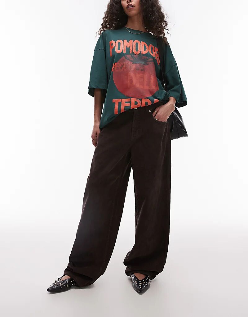 Коричневые джинсы с низкой посадкой и завязками на талии Topshop
Коричневые джинсы с низкой посадкой и завязками на талии Topshop