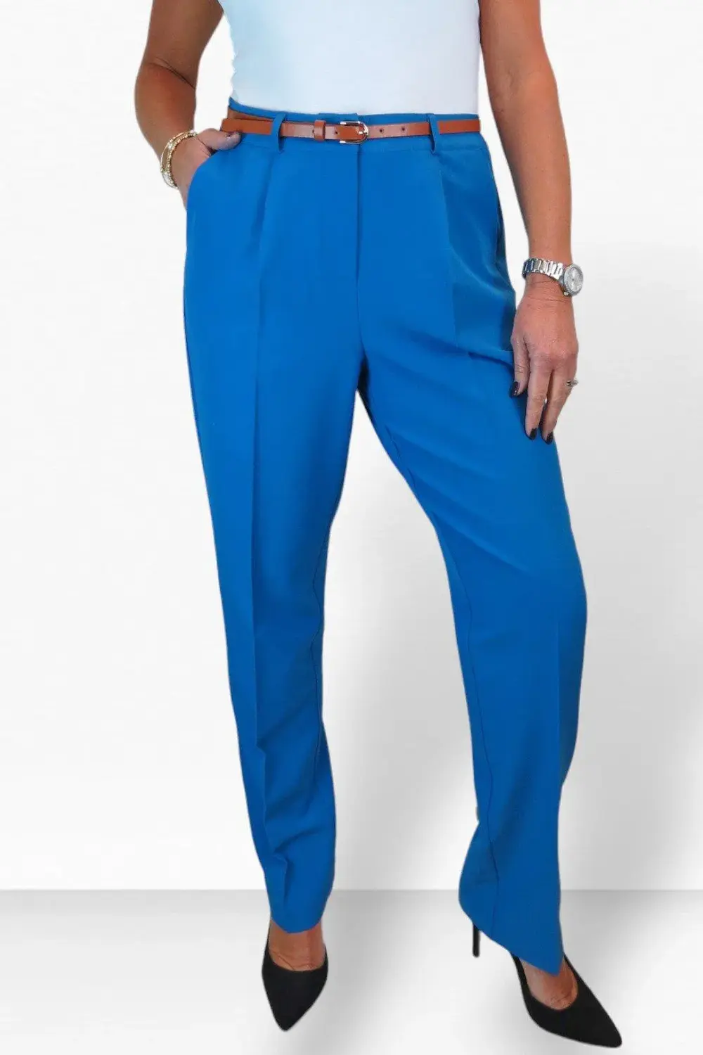 Умные зауженные брюки приталенного кроя Paulo Due, синий
Умные зауженные брюки приталенного кроя Paulo Due, синий