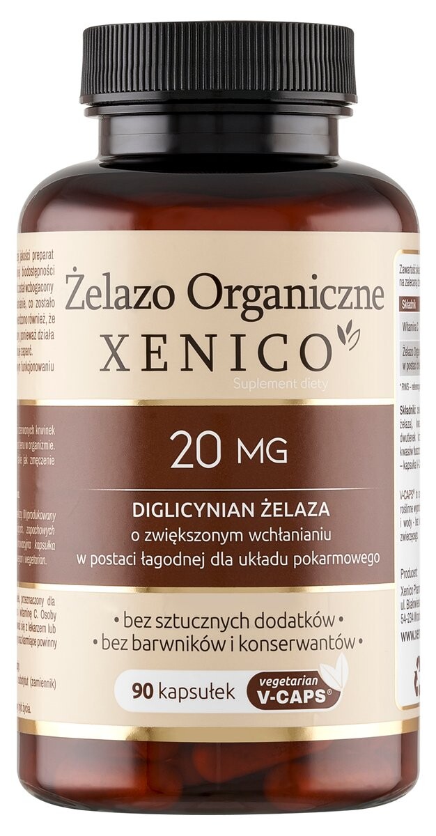 Xenico, Органическое железо, Добавка , 90 капсул Inna Marka 
Xenico, Органическое железо, Добавка , 90 капсул Inna Marka
