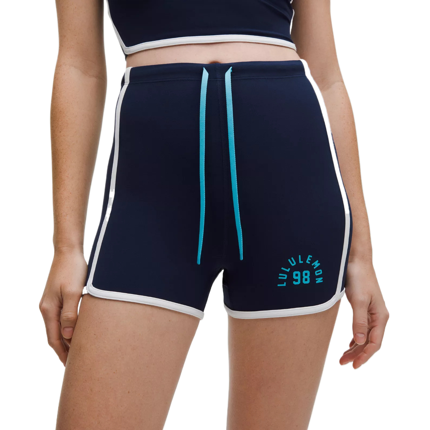 Женские шорты для йоги 3' Lululemon, синий/белый
Женские шорты для йоги 3' Lululemon, синий/белый