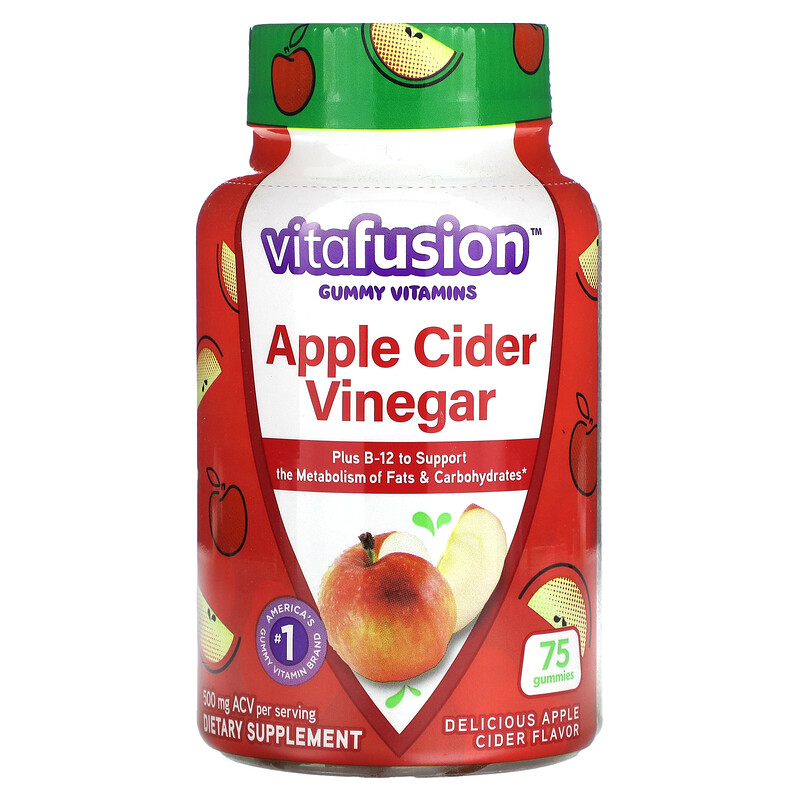 VitaFusion, жевательные витамины, со вкусом яблочного уксуса, 500 мг, 75 жевательных мармеладок (250 мг в 1 жевательной таблетке)
VitaFusion, жевательные витамины, со вкусом яблочного уксуса, 500 мг, 75 жевательных мармеладок (250 мг в 1 жевательной таблетке)