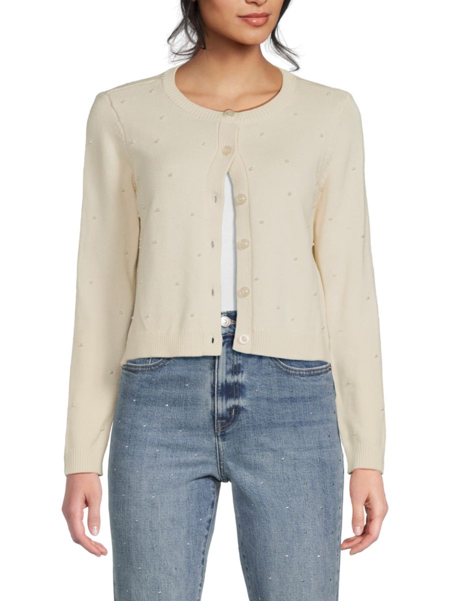 Кардиган с имитацией жемчуга DKNY, цвет Eggnog Pearl
Кардиган с имитацией жемчуга DKNY, цвет Eggnog Pearl