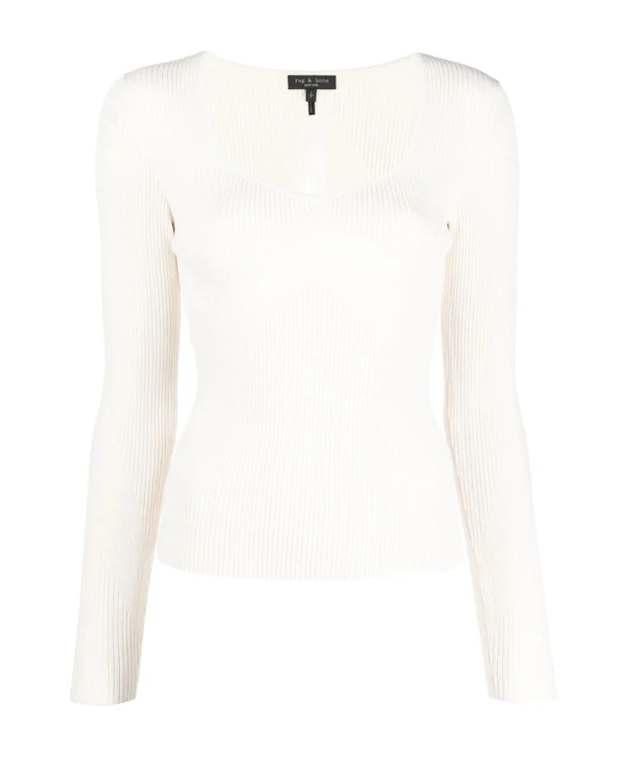 Бежевый вязаный свитер с длинными рукавами Rag & Bone, бежевый
Бежевый вязаный свитер с длинными рукавами Rag & Bone, бежевый