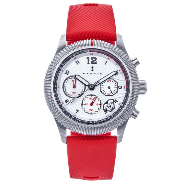 Наручные часы-хронограф Meridian с датой Nautis, красный 
Наручные часы-хронограф Meridian с датой Nautis, красный