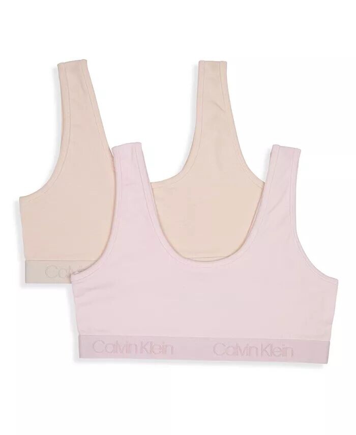 Бюстгальтер без косточек с овальным вырезом для больших девочек, упаковка из 2 шт Calvin Klein, розовый 
Бюстгальтер без косточек с овальным вырезом для больших девочек, упаковка из 2 шт Calvin Klein, розовый