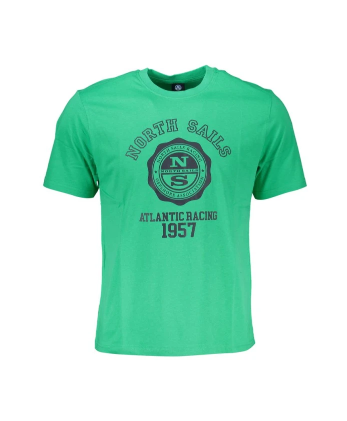 Зеленая хлопковая футболка с принтом и логотипом North Sails, зеленый
Зеленая хлопковая футболка с принтом и логотипом North Sails, зеленый