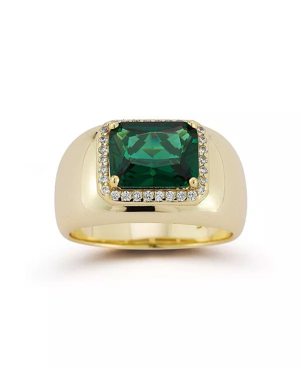 Кольцо из стерлингового серебра 14 карат с зеленым ограненным куполом и радиантной огранкой Rachel Zoe, gold
Кольцо из стерлингового серебра 14 карат с зеленым ограненным куполом и радиантной огранкой Rachel Zoe, gold