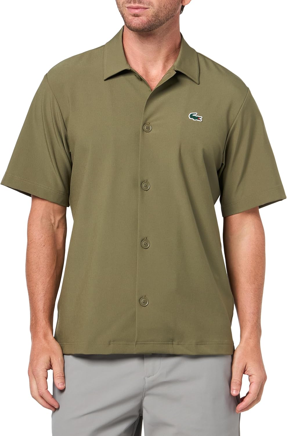 Мужская спортивная ультрасухая рубашка для гольфа Lacoste с принтом, Olive
Мужская спортивная ультрасухая рубашка для гольфа Lacoste с принтом, Olive