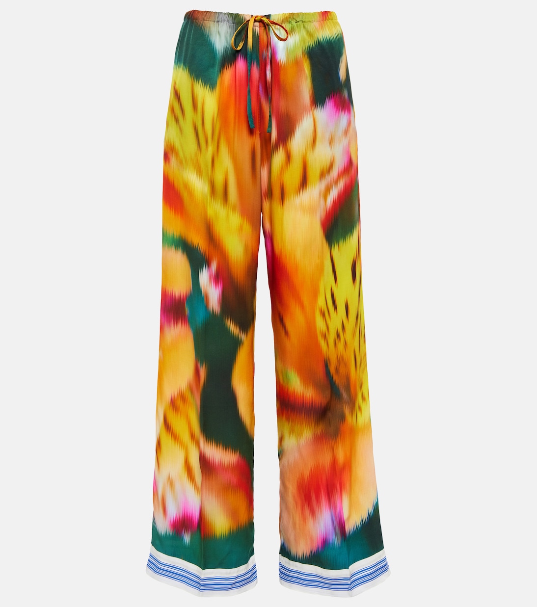 Широкие брюки с цветочным принтом Dries Van Noten, разноцветный 
Широкие брюки с цветочным принтом Dries Van Noten, разноцветный