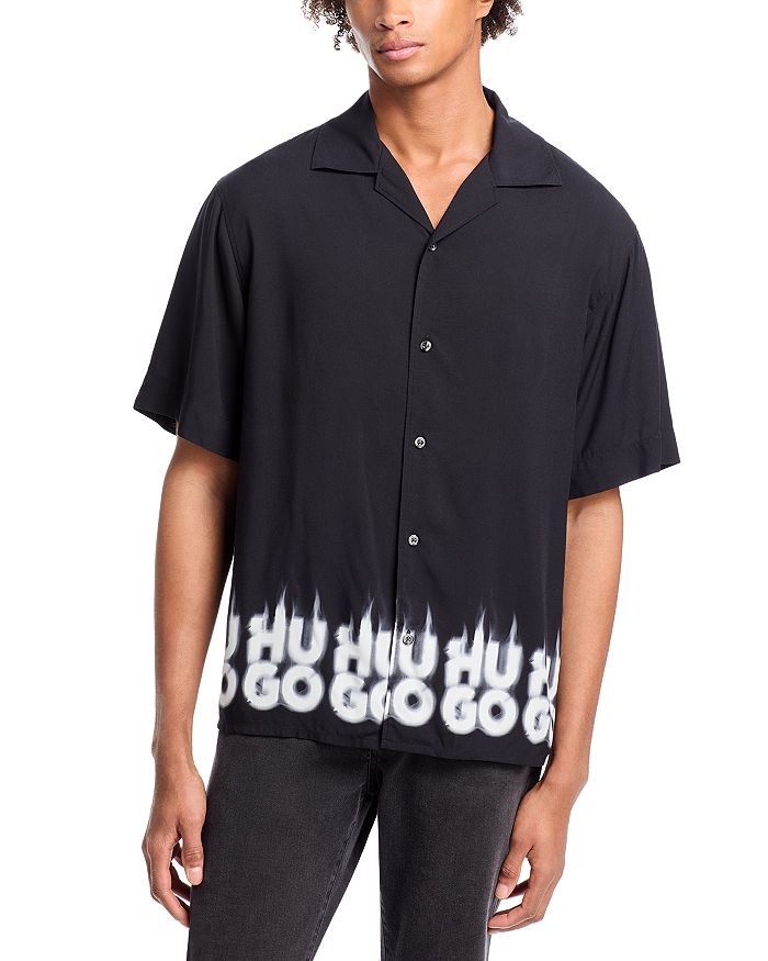 Рубашка Espino Regular Fit с коротким рукавом и принтом логотипа HUGO, черный
Рубашка Espino Regular Fit с коротким рукавом и принтом логотипа HUGO, черный