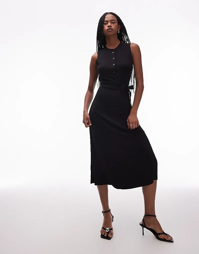 Платье миди ARKET эластичное, без рукавов, с поясом, черного цвета
Платье миди ARKET эластичное, без рукавов, с поясом, черного цвета