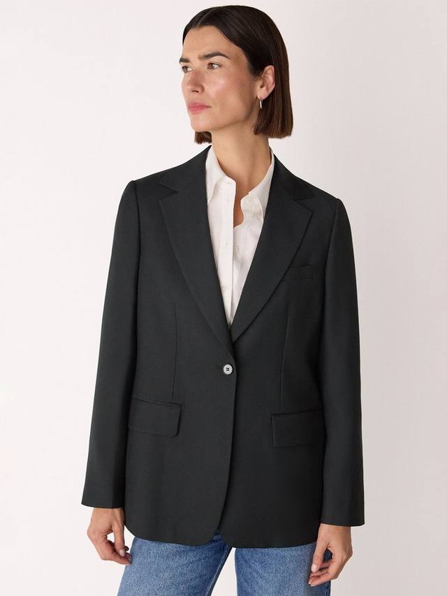 Однобортный шерстяной блейзер Whistles, Black
Однобортный шерстяной блейзер Whistles, Black