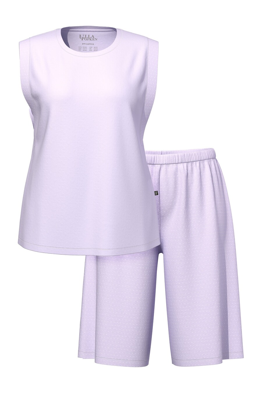 Короткий пижамный комплект Ulla Popken, лавандовый
Короткий пижамный комплект Ulla Popken, лавандовый