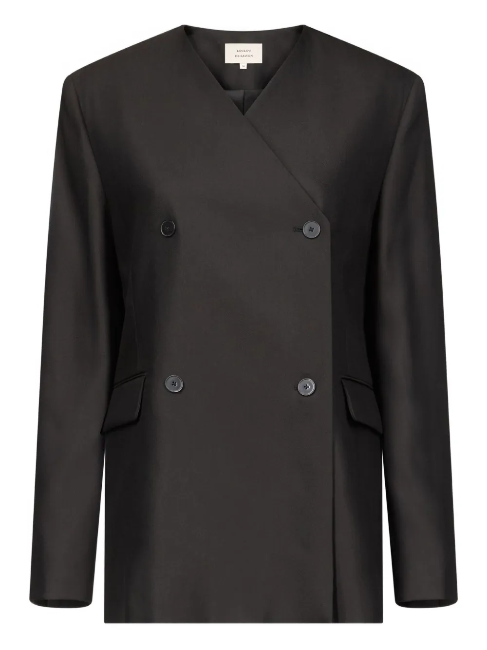 Двубортный жакет Munro с V-образным вырезом LouLou de Saison, черный
Двубортный жакет Munro с V-образным вырезом LouLou de Saison, черный